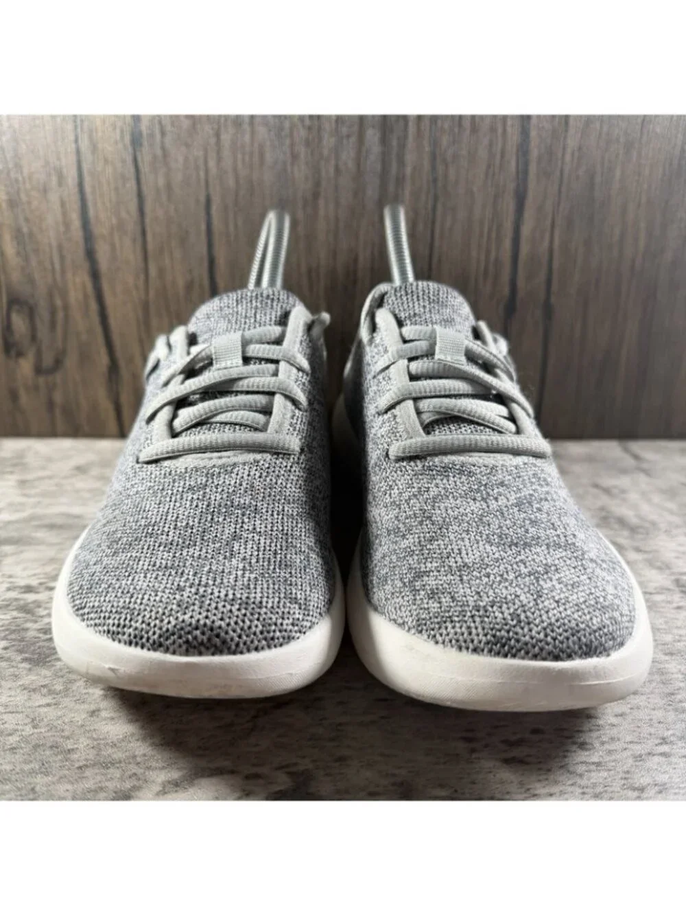 Kizik Madrid Eco Knit Women Size 6 Grey Hands Free Shoes Comfort Running Sneaker